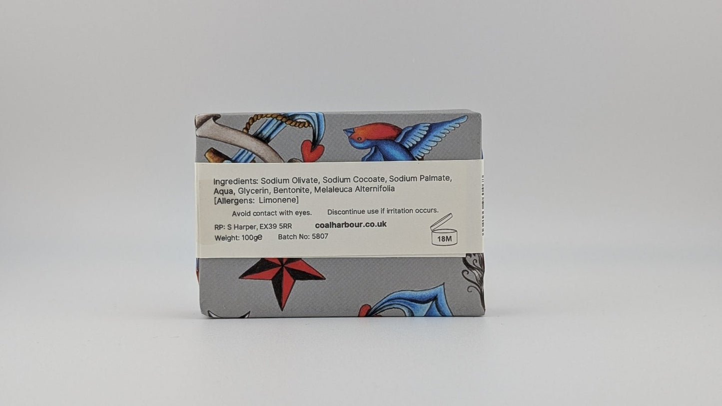 Tea Tree & Clay 100g Shave Bar - Coal Harbour