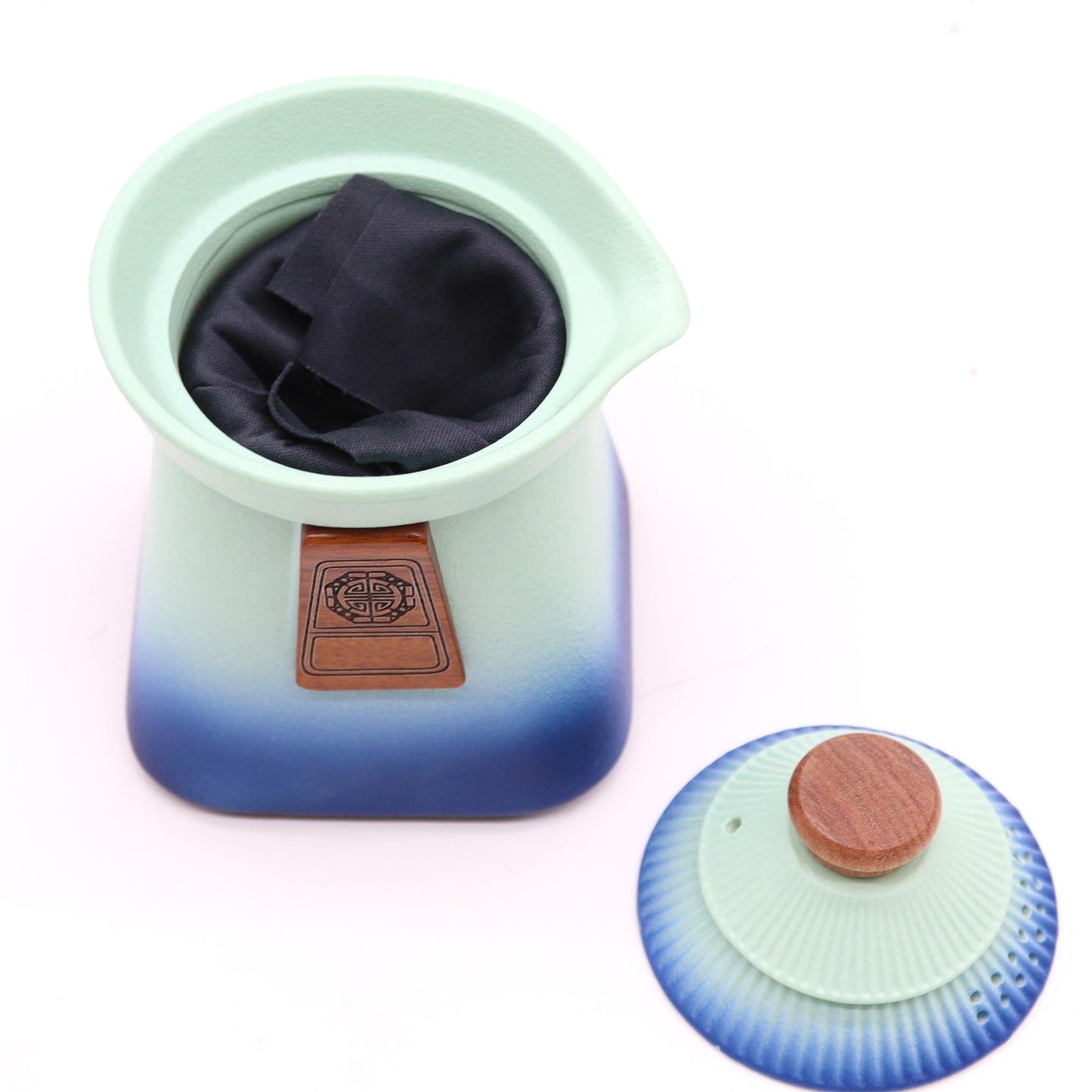 Temple Teapot Set & Three Cups - Blue Heaven - Coal Harbour