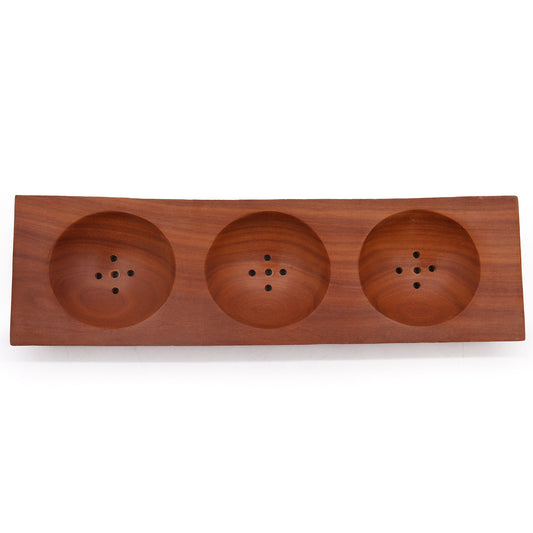 Three Bay Mahogany Soap Dish - Coal Harbour