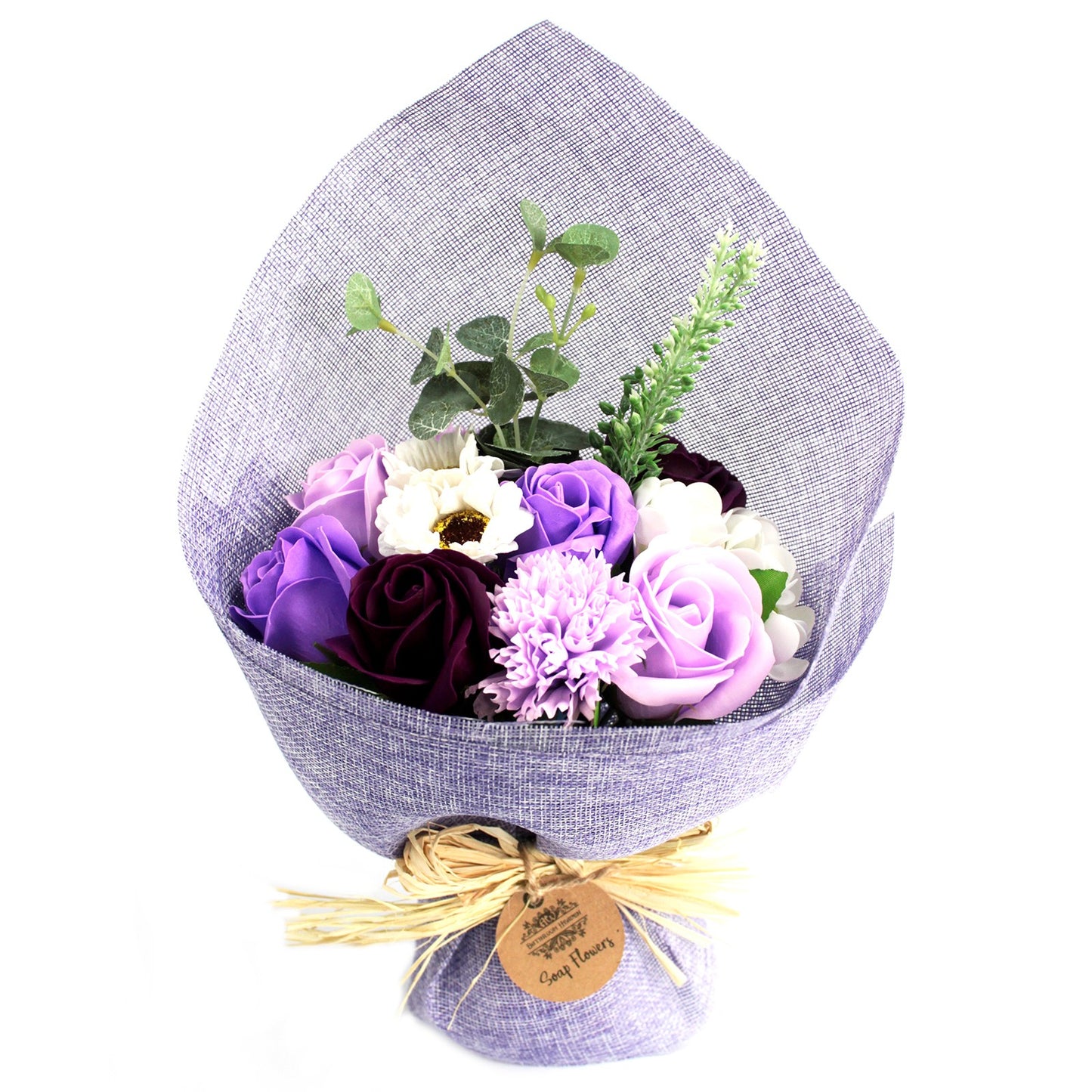 Soap Flower Bouquet in Purple