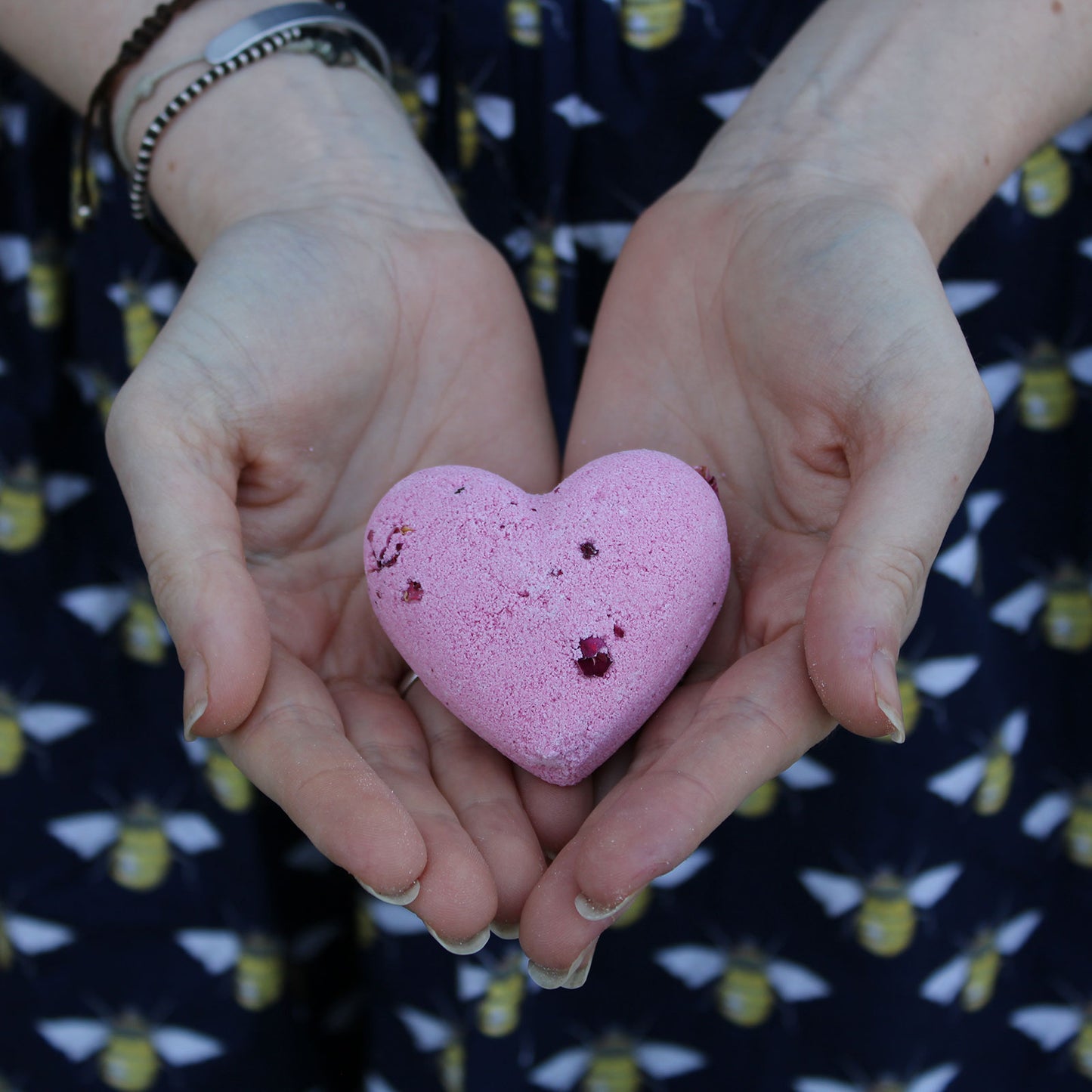 Five Love Heart Bath Bombs