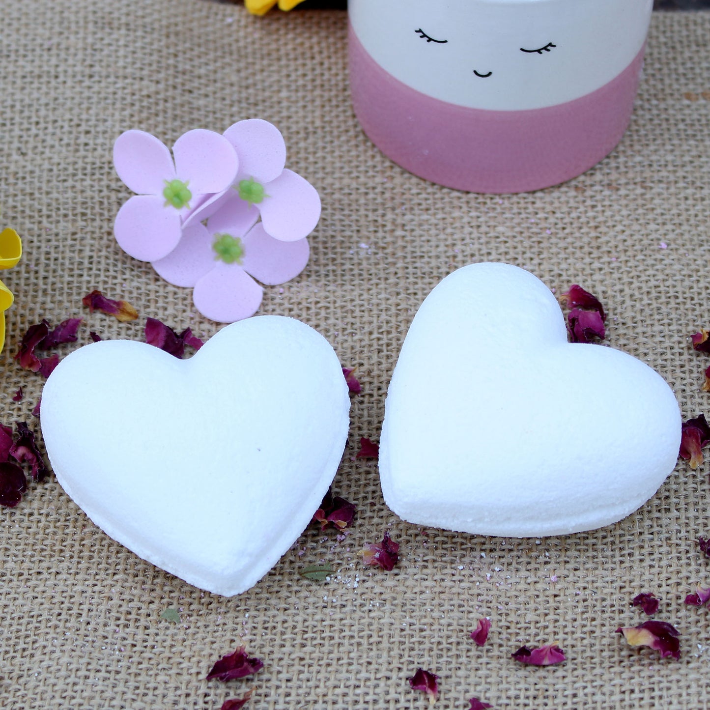 Five Love Heart Bath Bombs