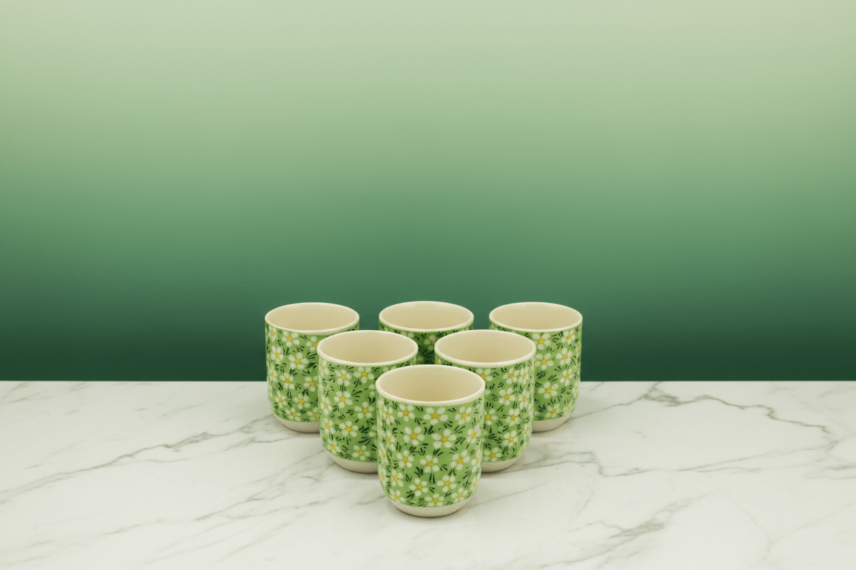 6 x Herbal Tea Cups - Coal Harbour