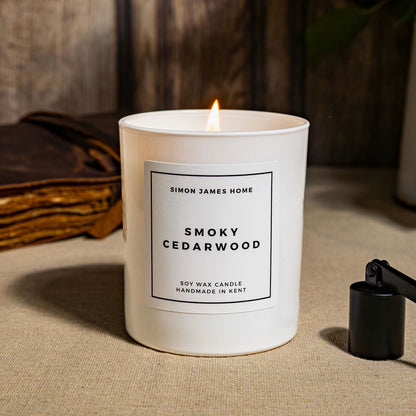 Smoky Cedarwood Candle - Handmade Soy Wax