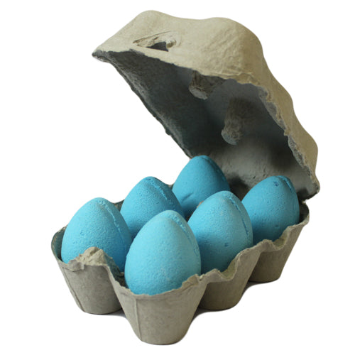 Egg bath bombs for Easter pack of six blueberry