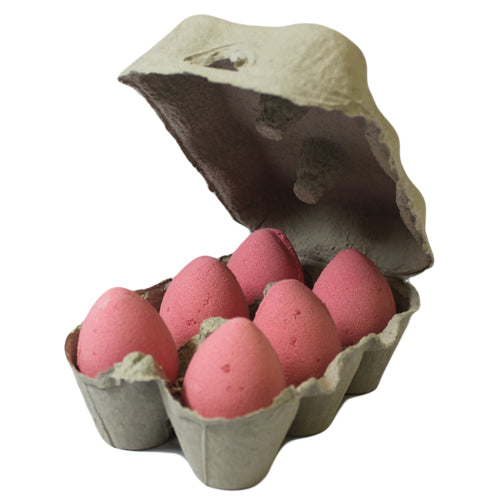 Egg bath bombs for Easter pack of six cherry