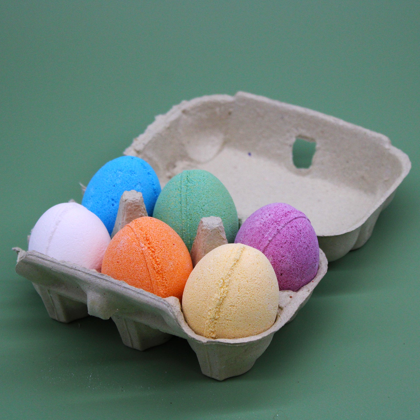 Egg bath bombs for Easter pack of six mixed tray