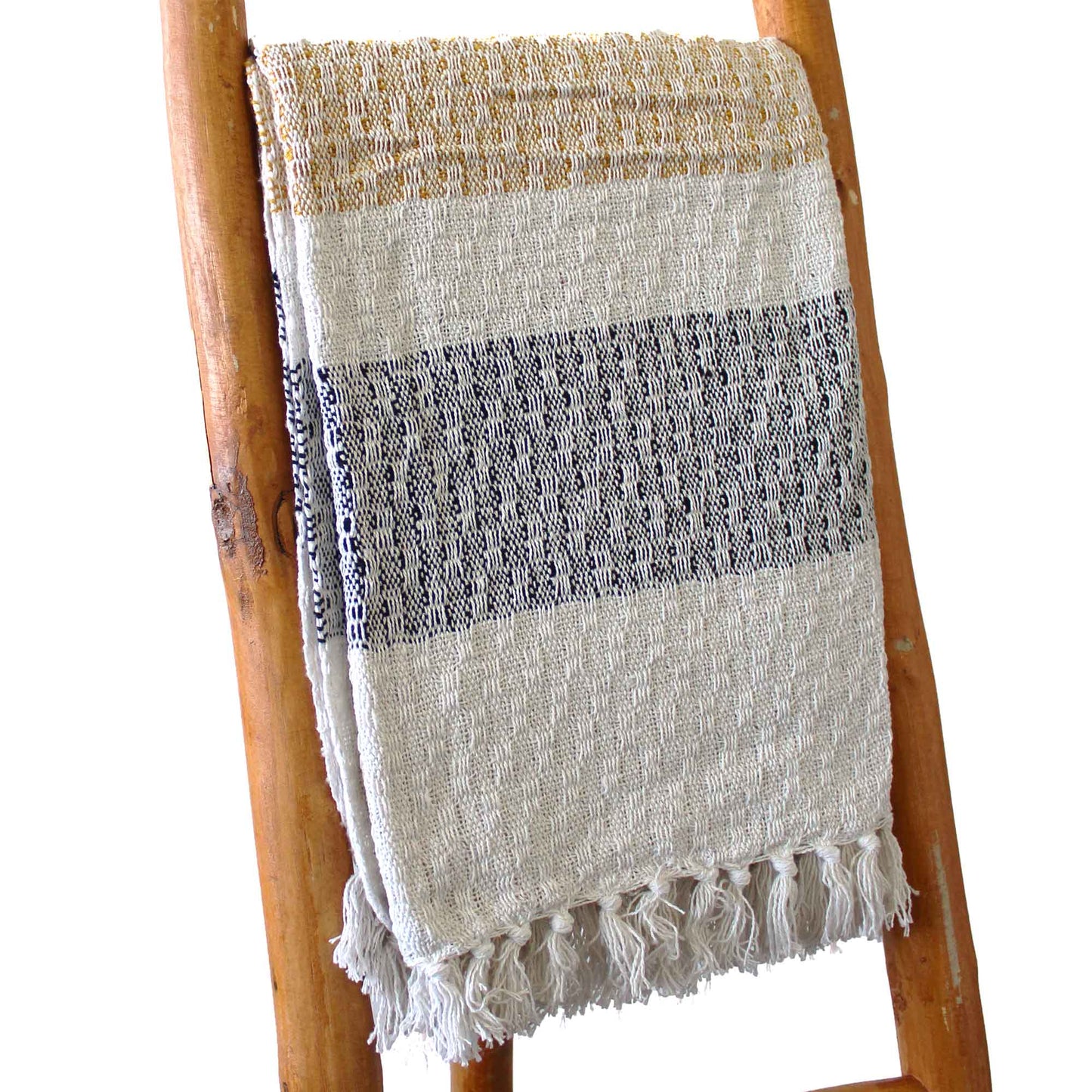 Boho Comfort Throws 125 x 150cm navy yellow white mattala