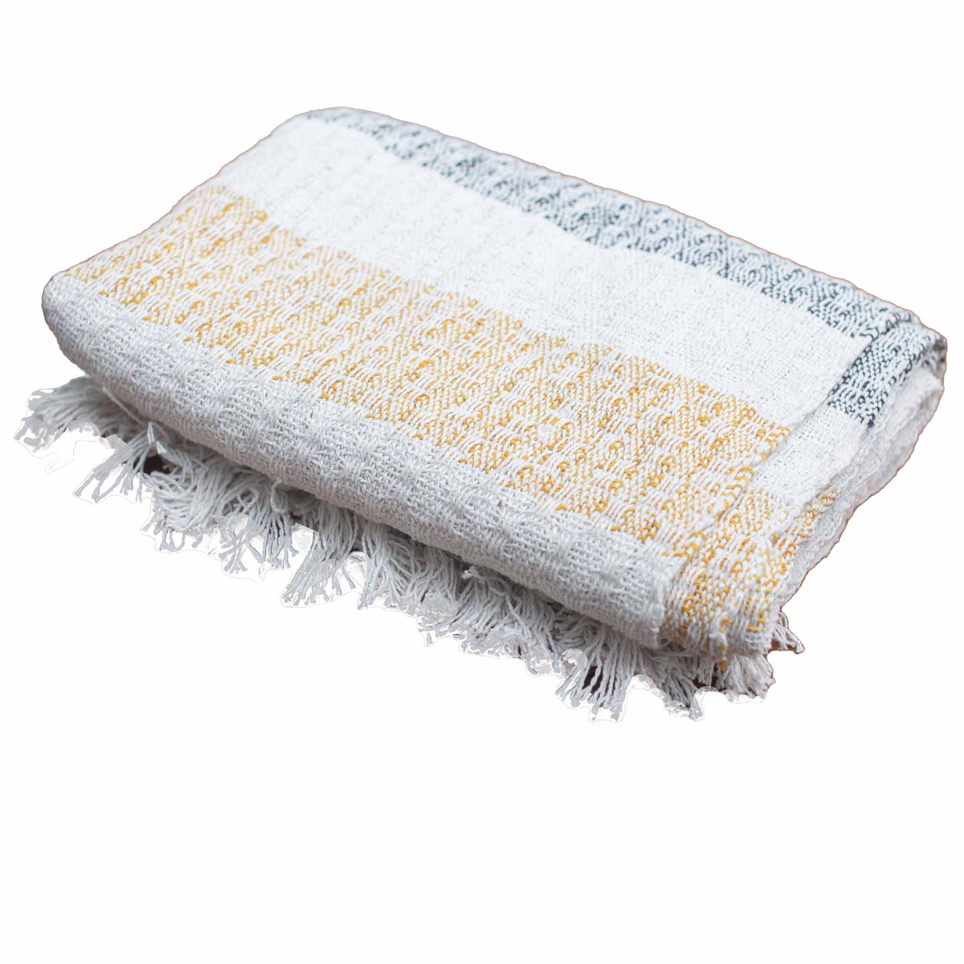 Boho Comfort Throws 125 x 150cm navy yellow white mattala