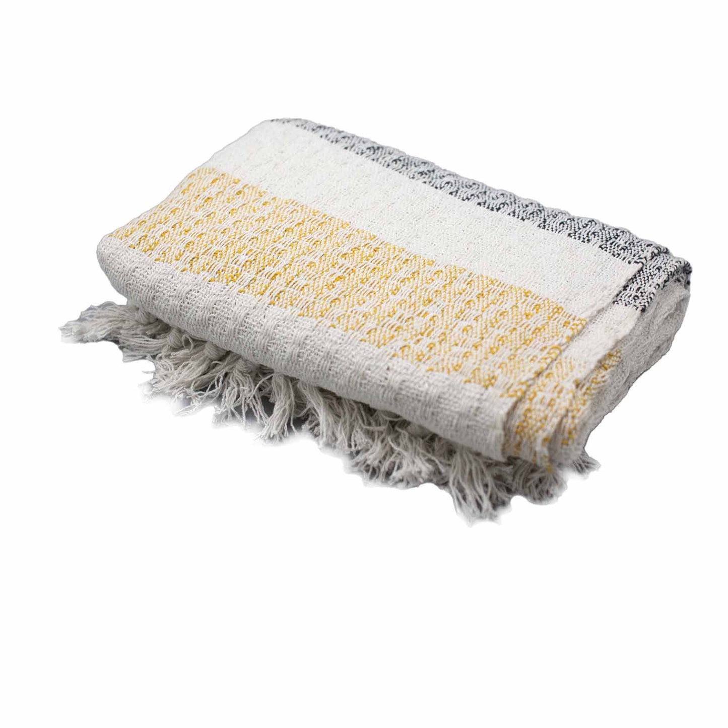 Boho Comfort Throws 125 x 150cm navy yellow white mattala