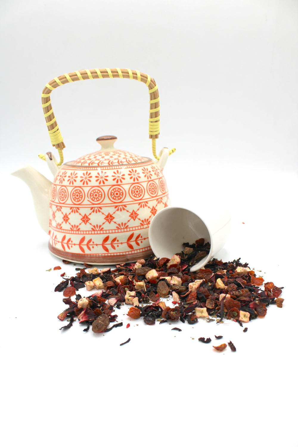 Druids forest blend  organic artisan tea with teapot