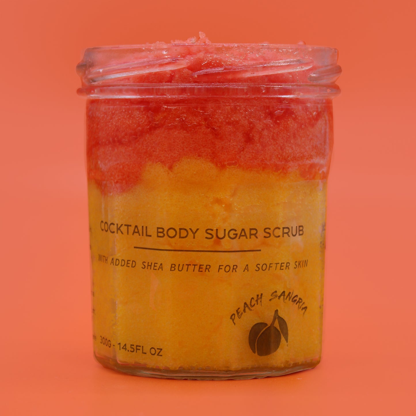 Peach Sangria Cocktail Fragrance sugar body scrub jars