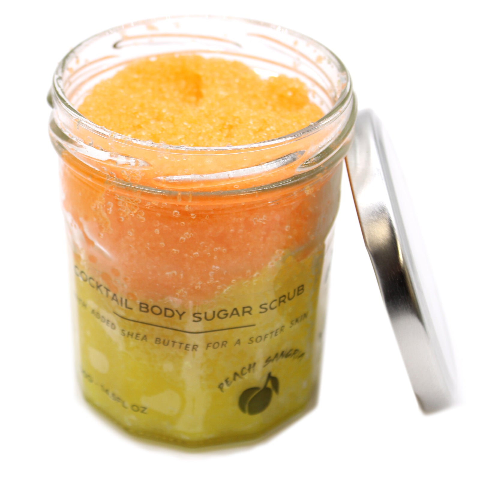 Peach Sangria Cocktail Fragrance sugar body scrub jars