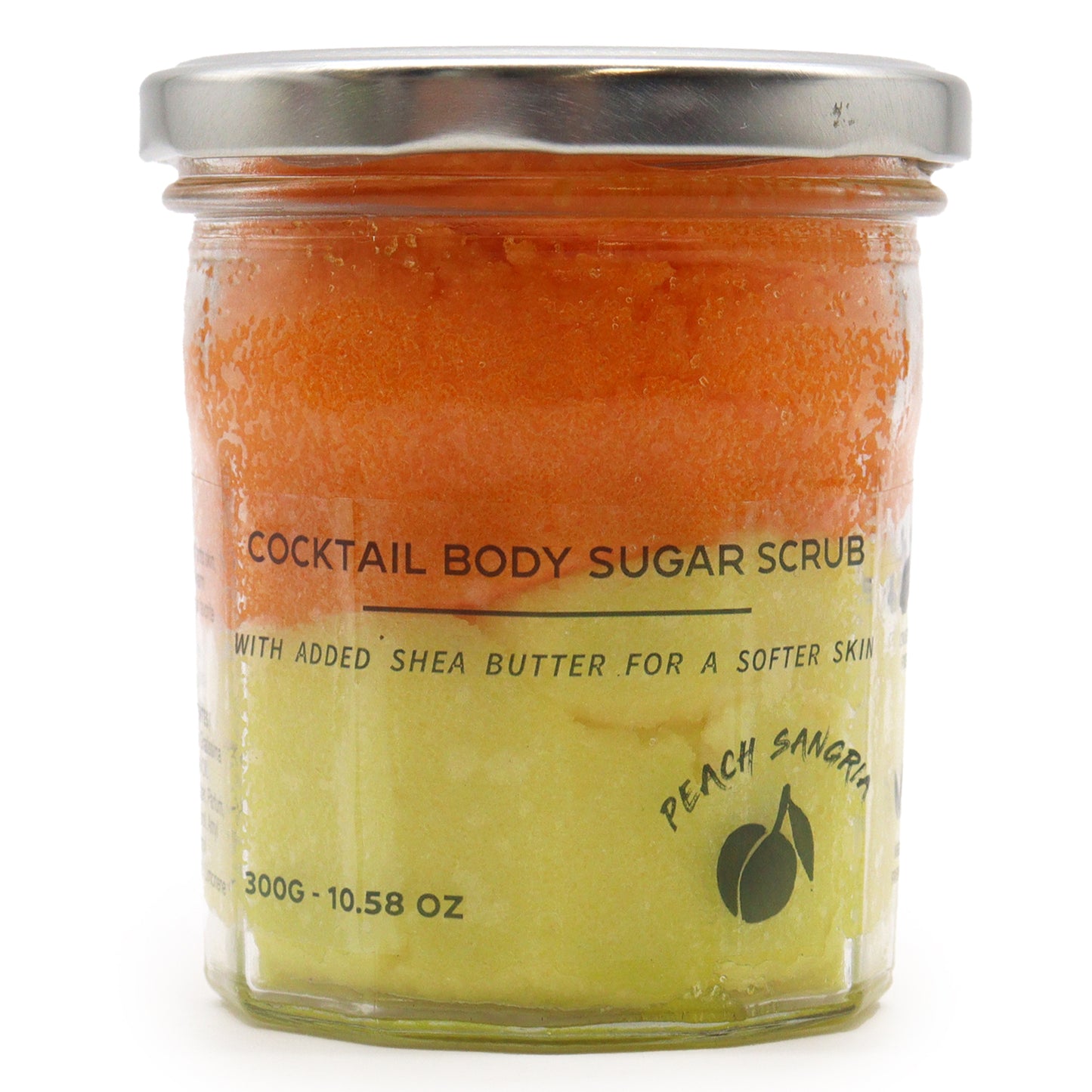 Peach Sangria Cocktail Fragrance sugar body scrub jars