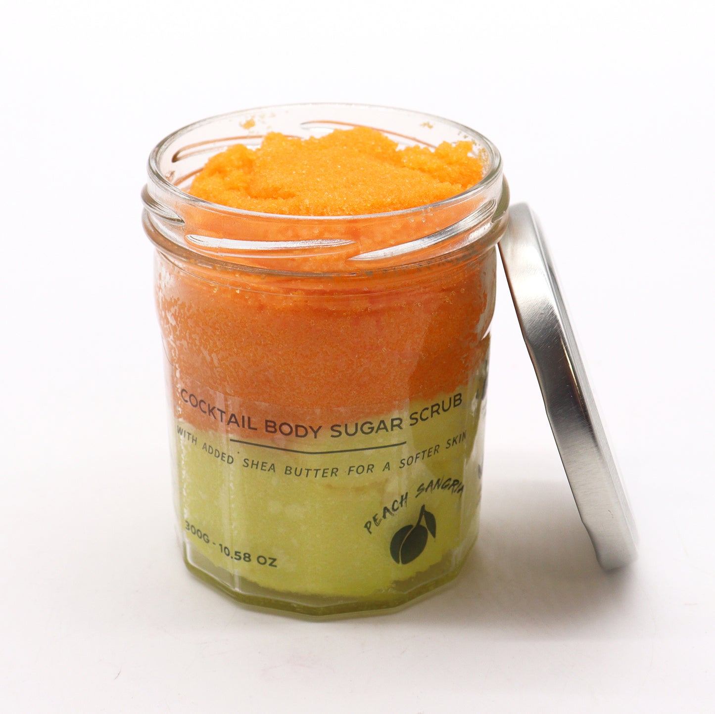 Peach Sangria Cocktail Fragrance sugar body scrub jars