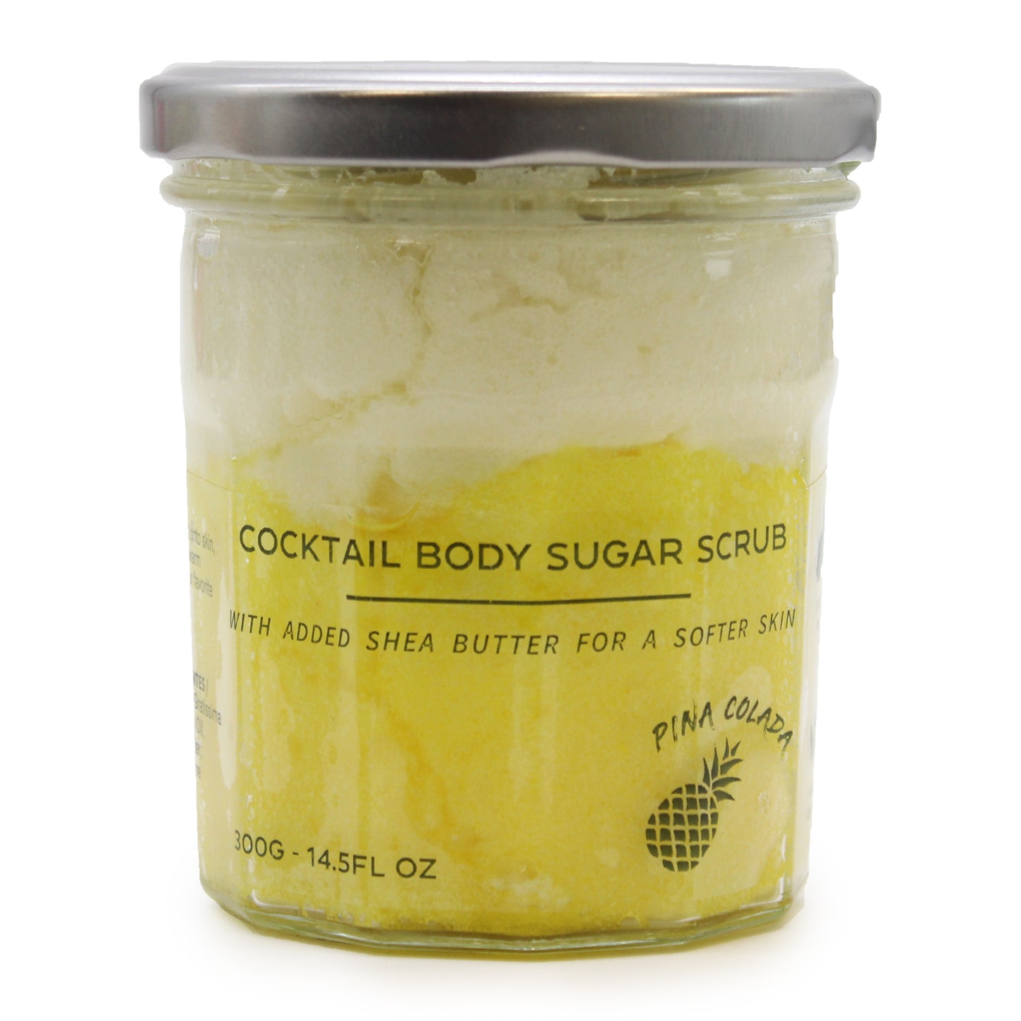 Pinacolada Cocktail Fragrance sugar body scrub jars