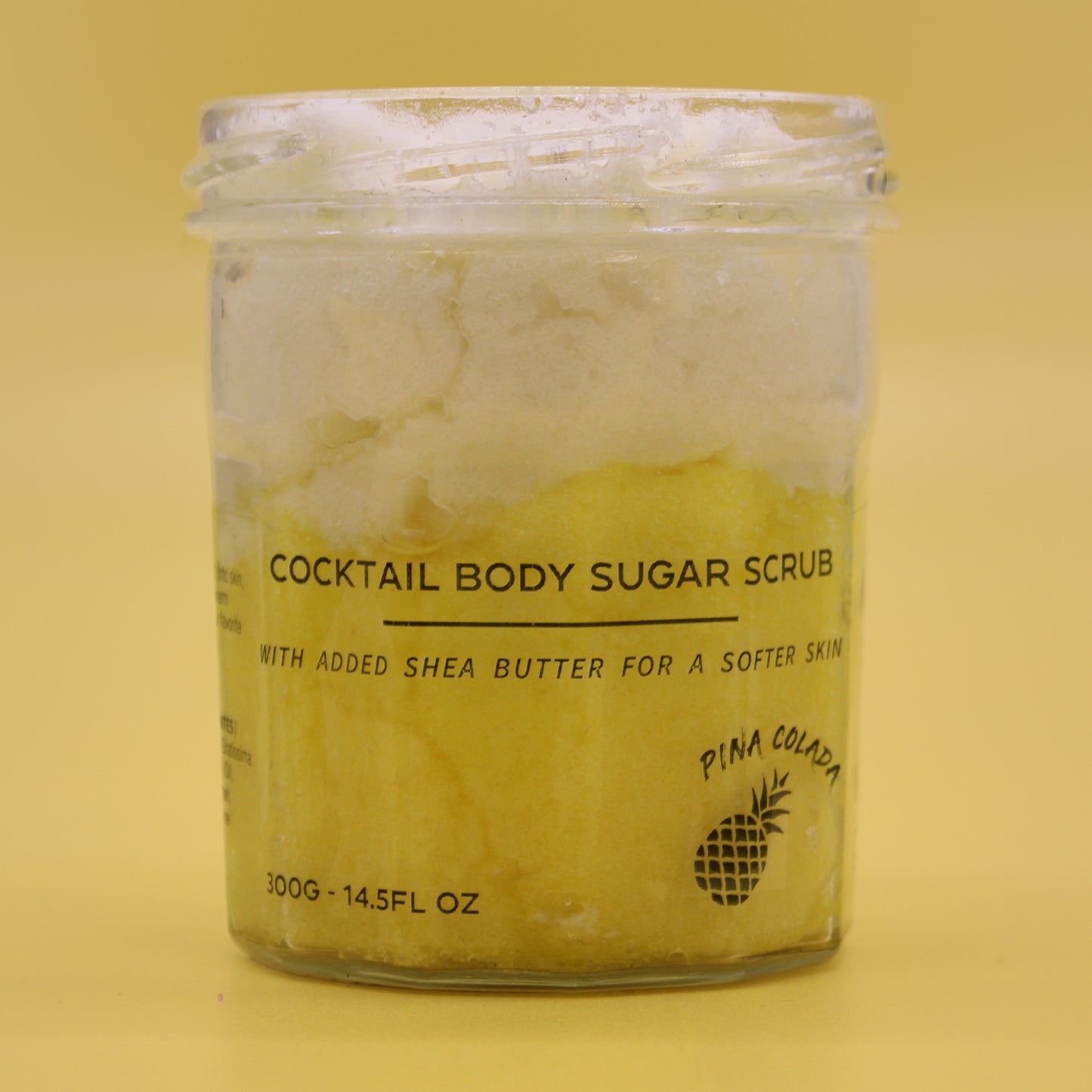 Pinacolada Cocktail Fragrance sugar body scrub jars