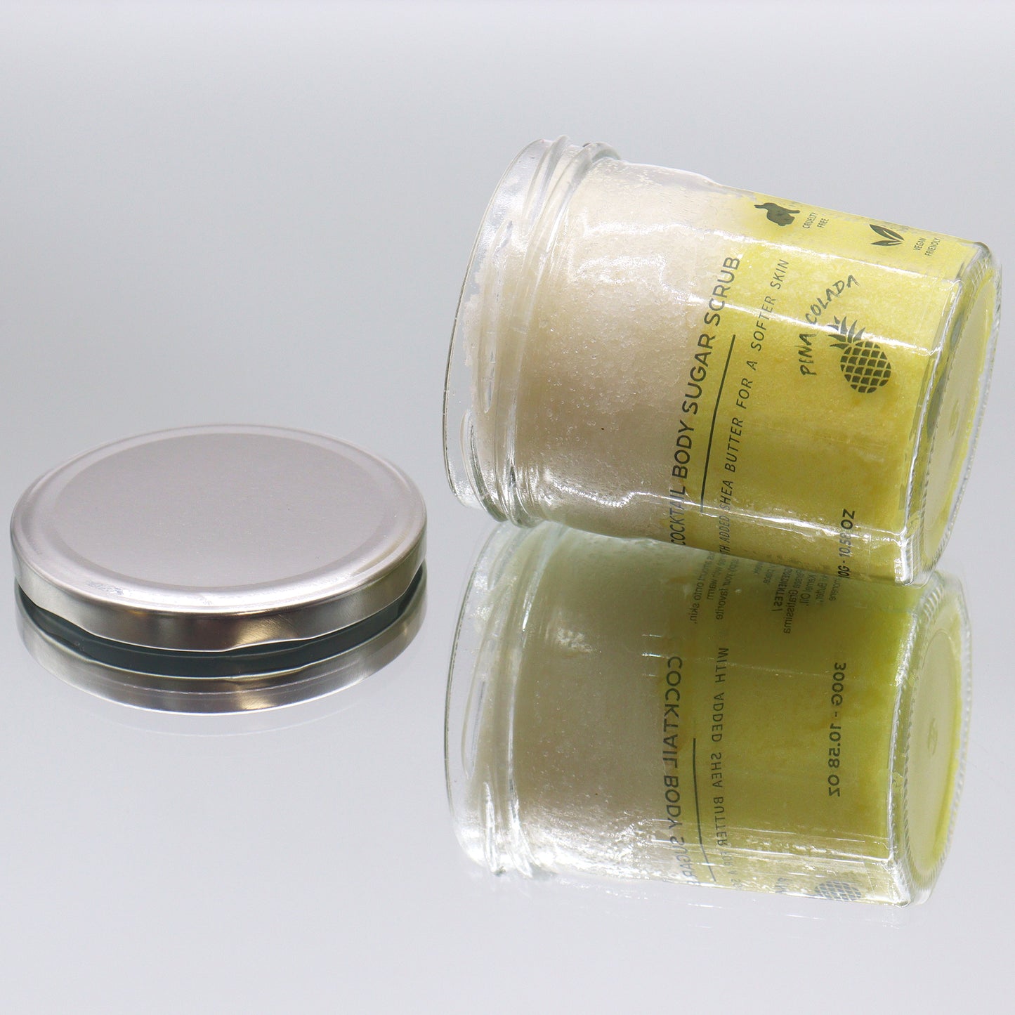 Pinacolada Cocktail Fragrance sugar body scrub jars