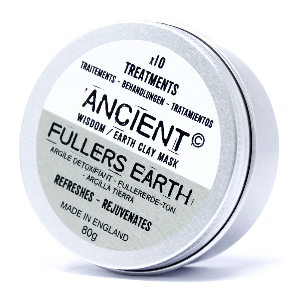 Fuller Earth clay face mask powder in tin