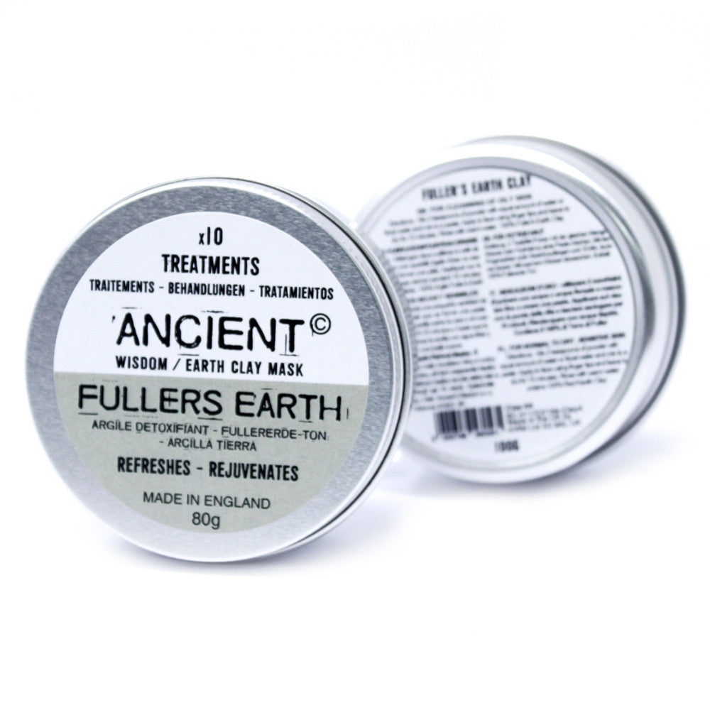 Fuller Earth clay face mask powder in tin