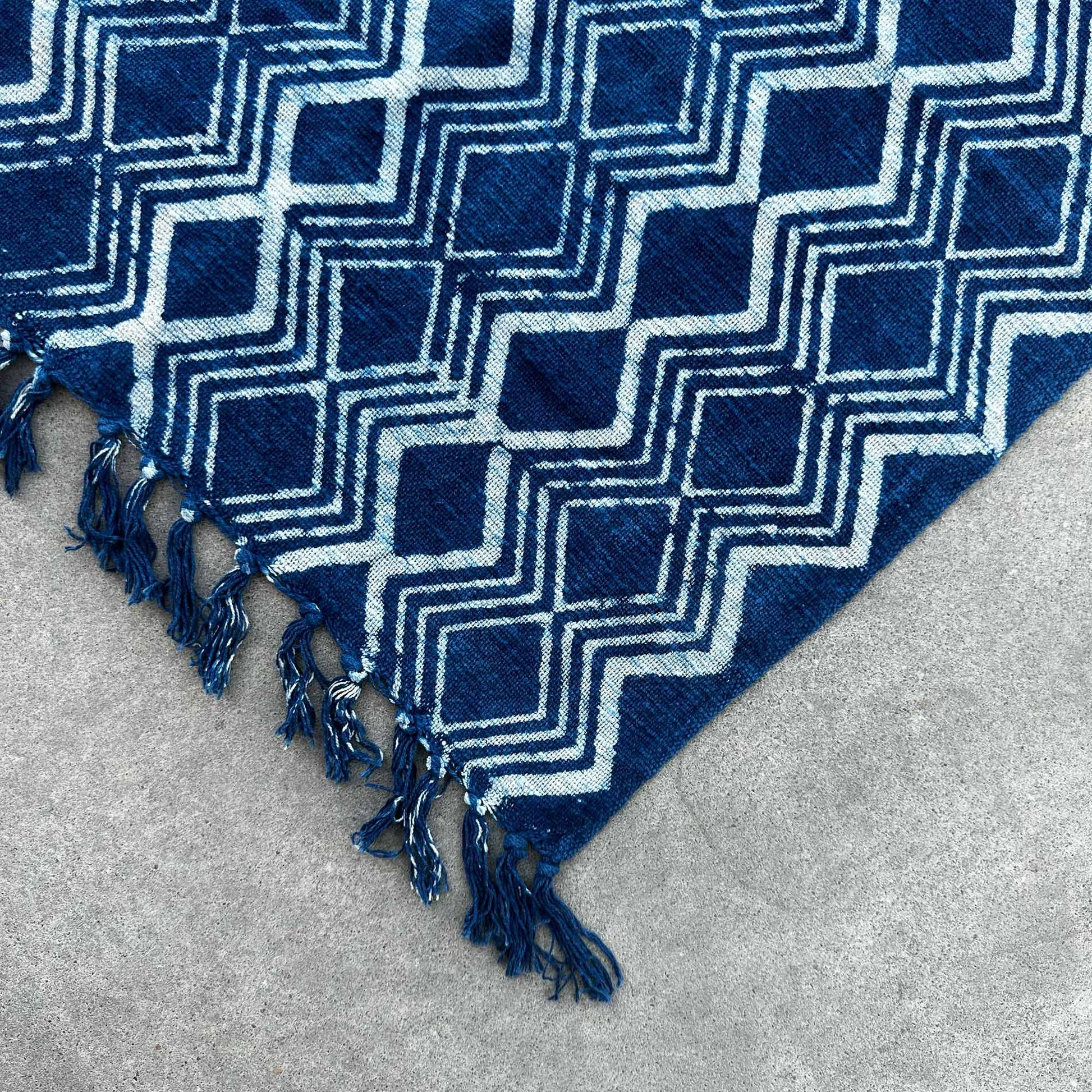 Handmade Indigo Throw