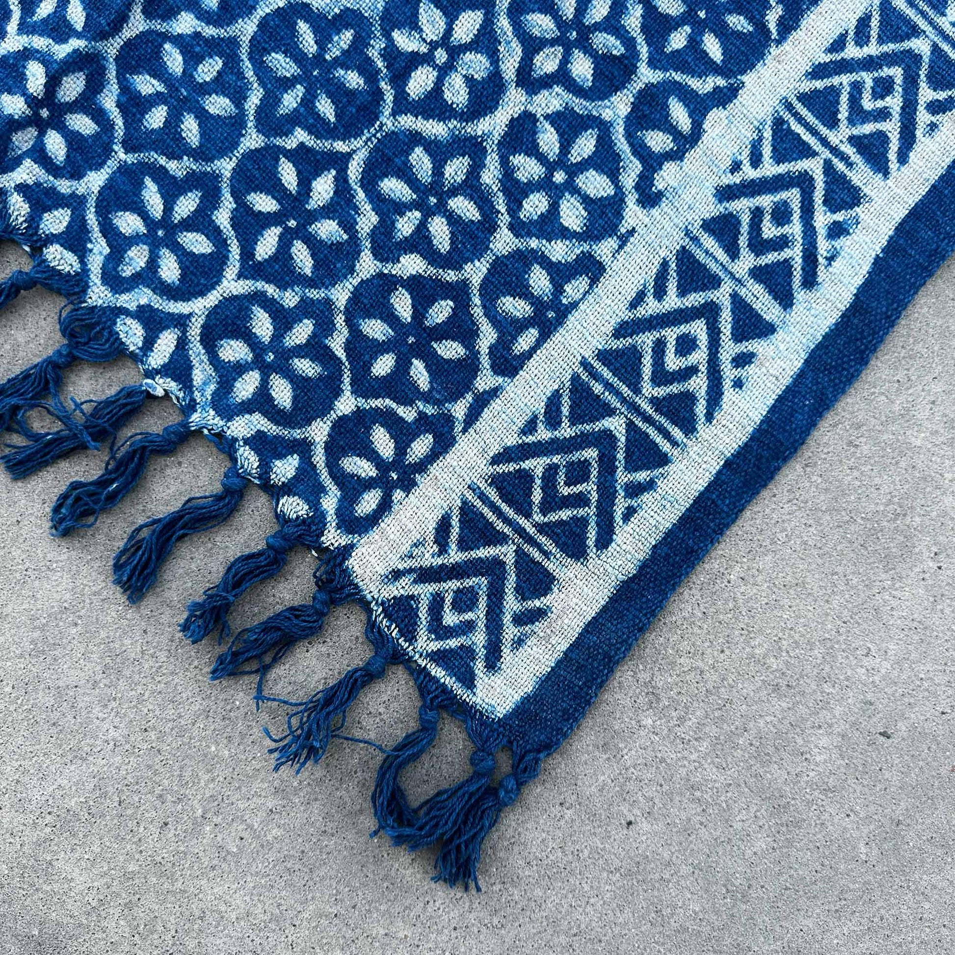 Handmade Indigo Throw