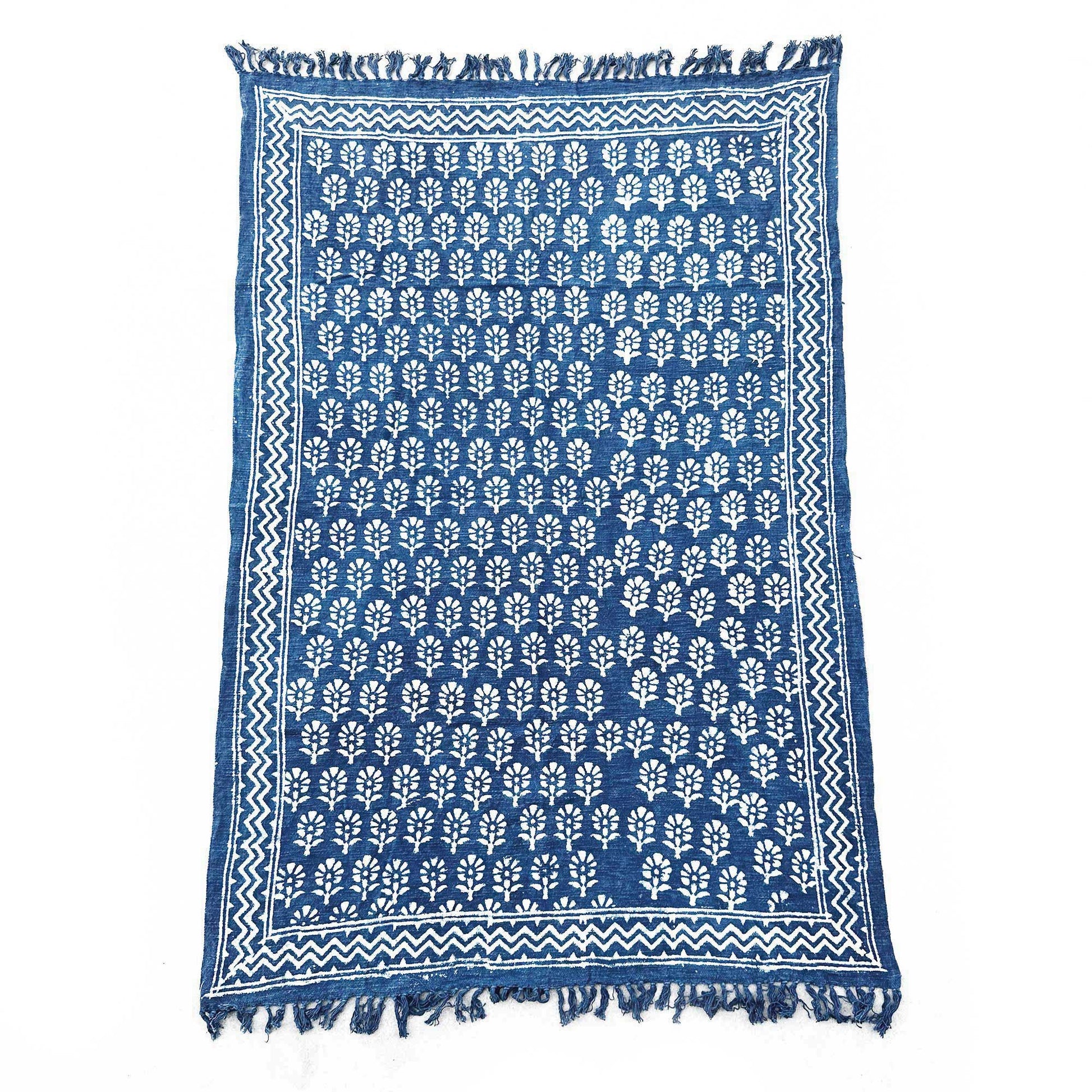 Handmade Indigo Blue Throw