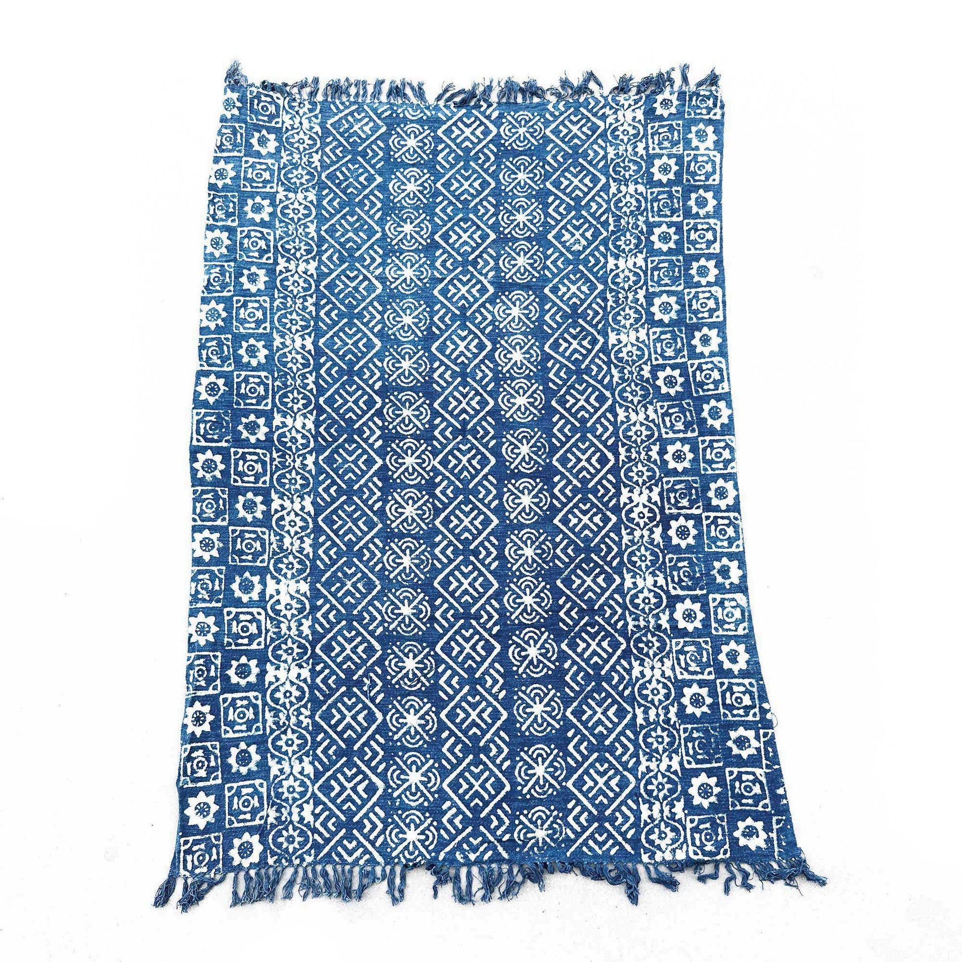 Handmade Indigo Blue Throw