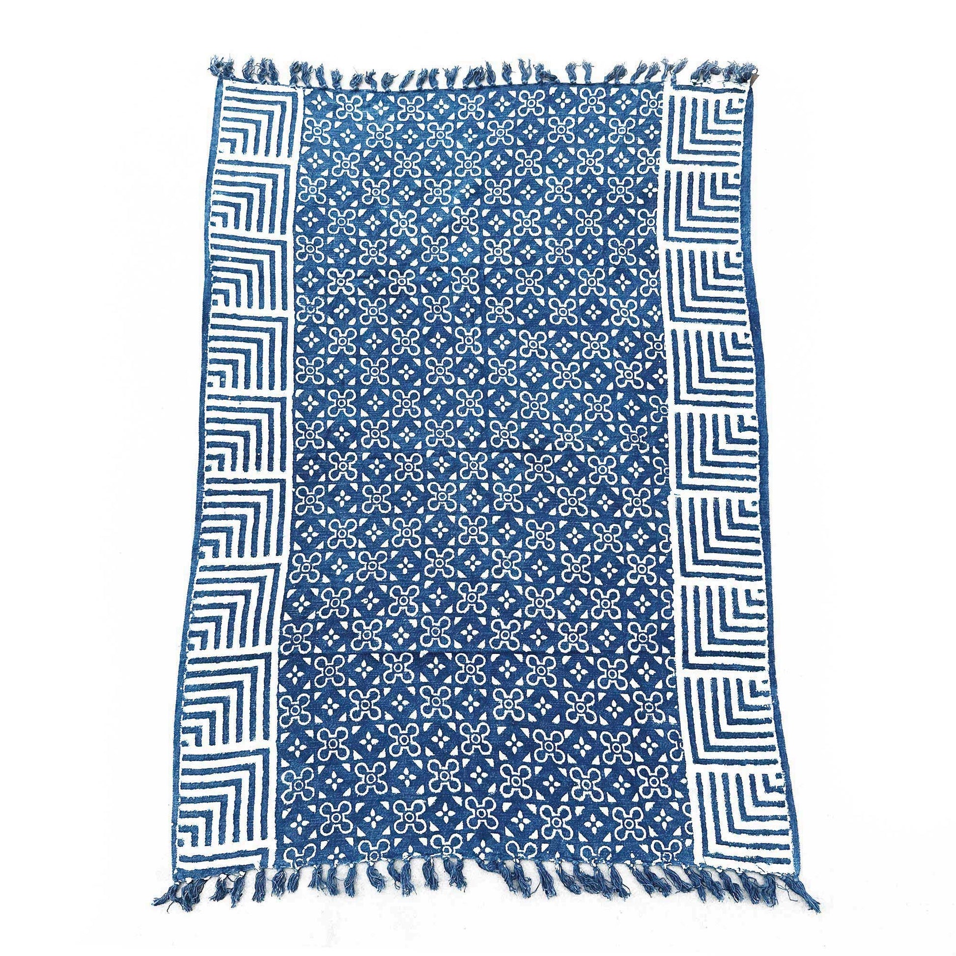 Handmade Indigo Blue Throw