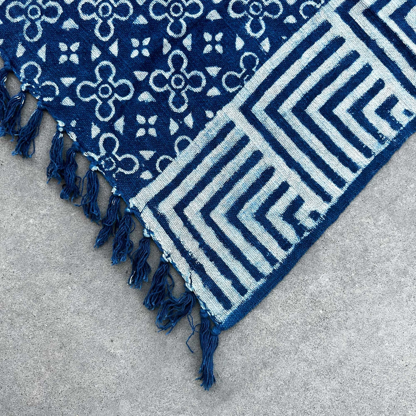 Handmade Indigo Blue Throw