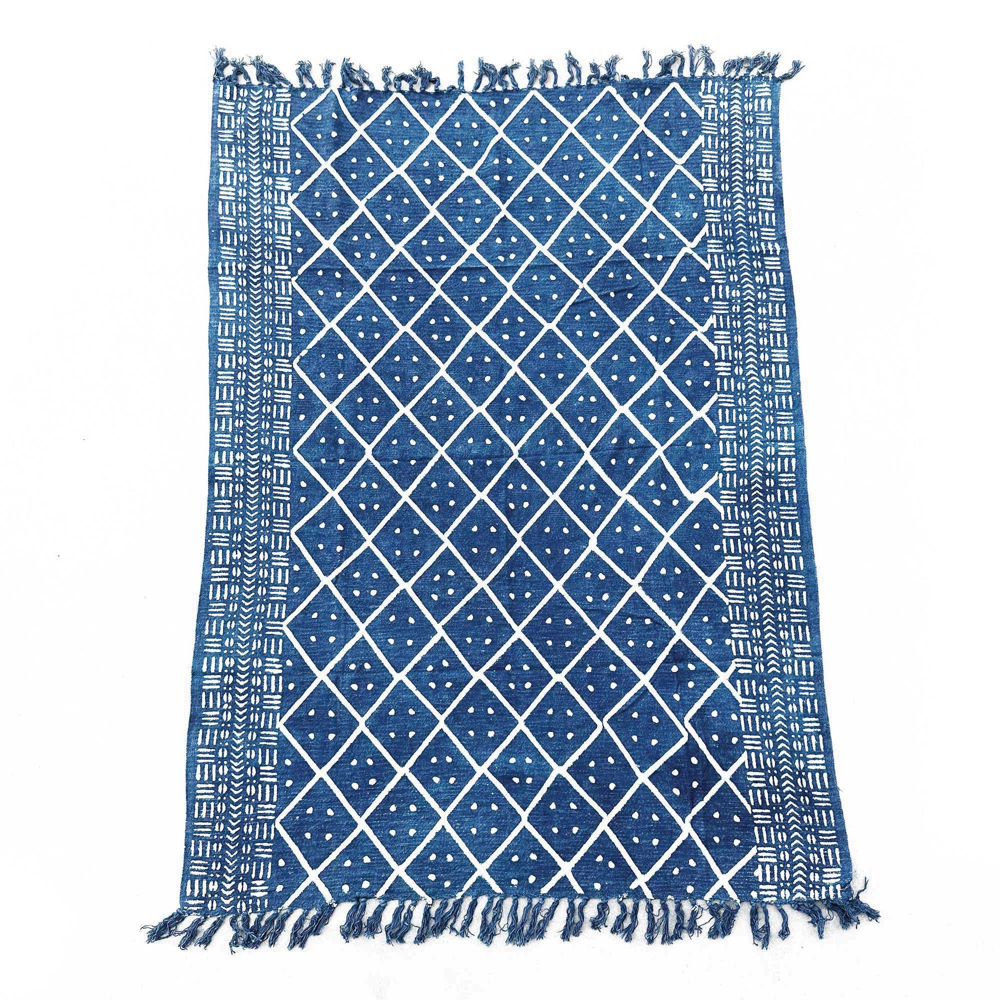 Handmade Indigo Blue Throw