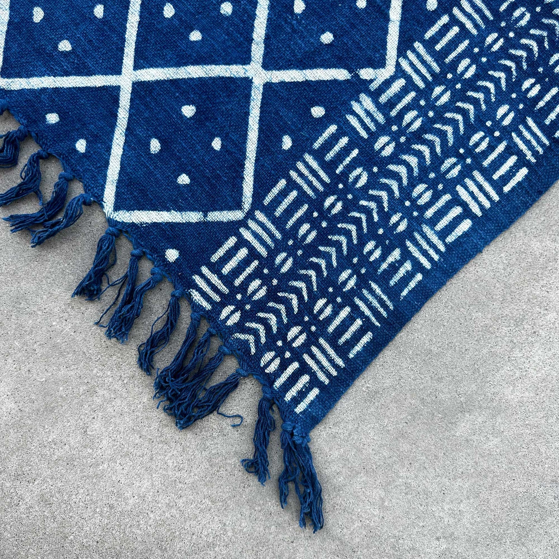 Handmade Indigo Blue Throw