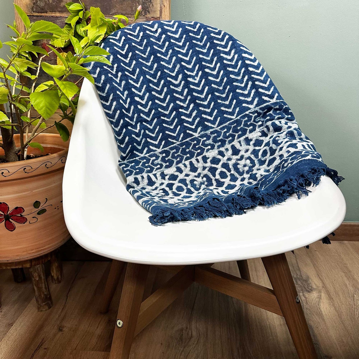 Handmade Indigo Throw