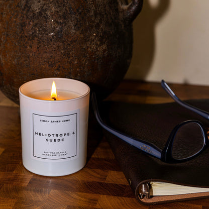 Heliotrope & Suede Candle - Luxury Soy Wax