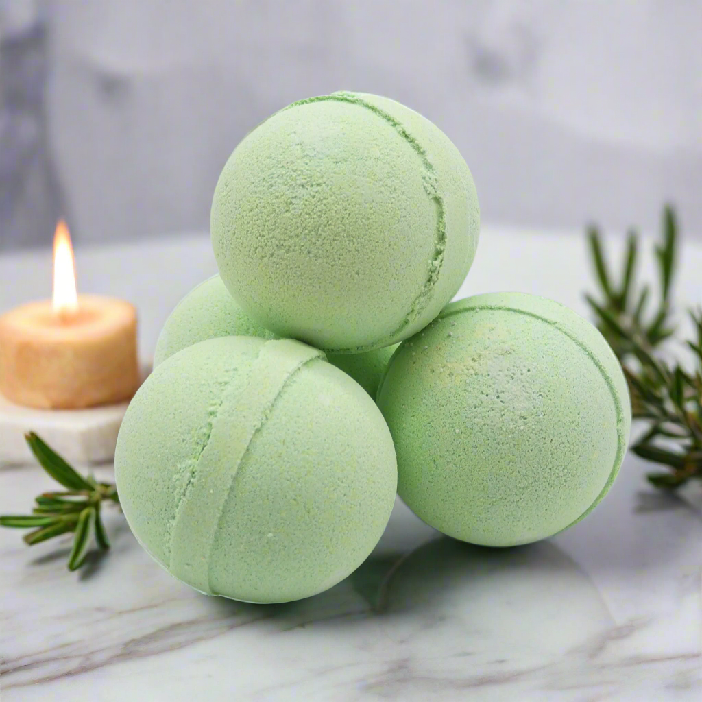 Rosemary & Thyme Essential Oil Bath Bomb