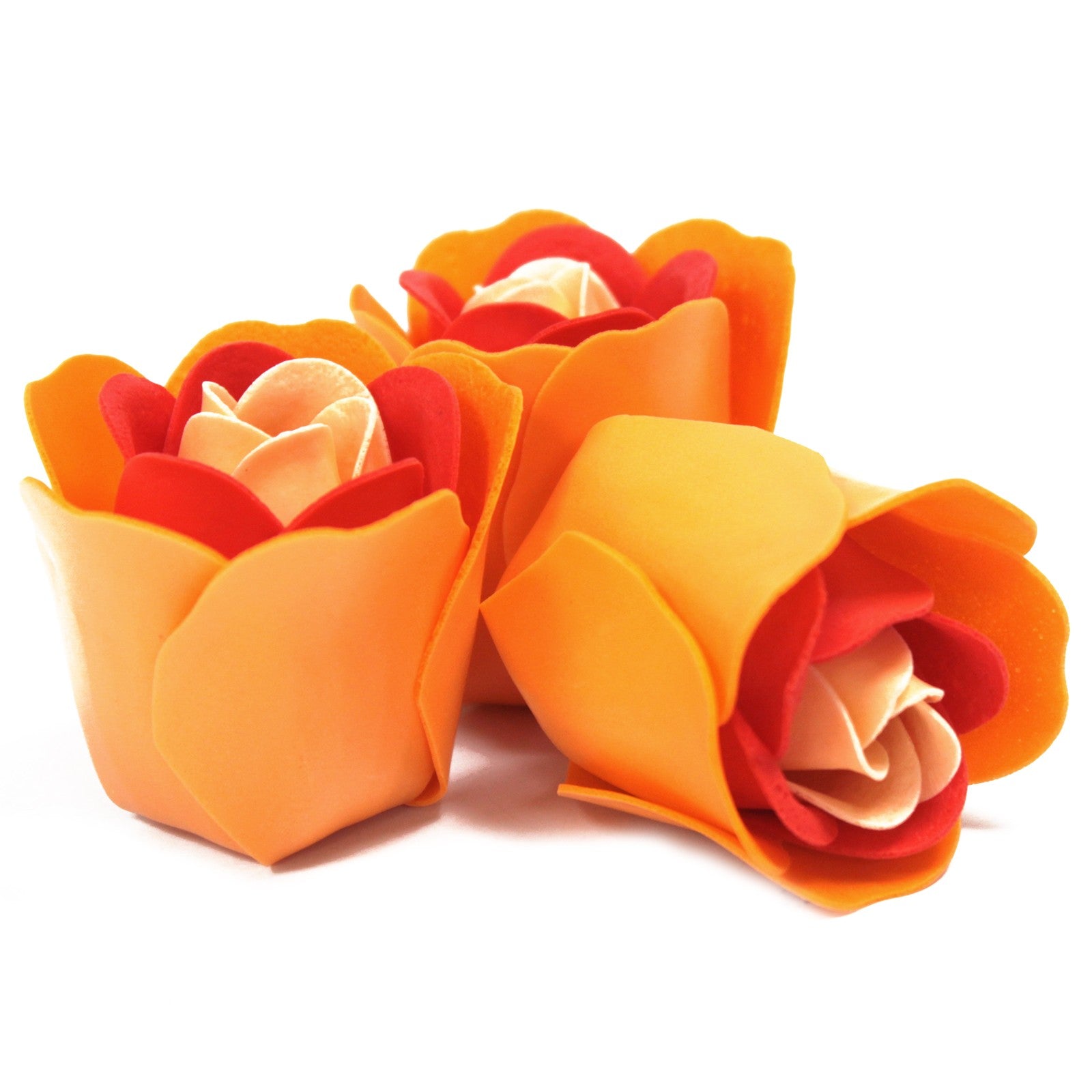 Set of 3 Soap Flower Heart Box in peach