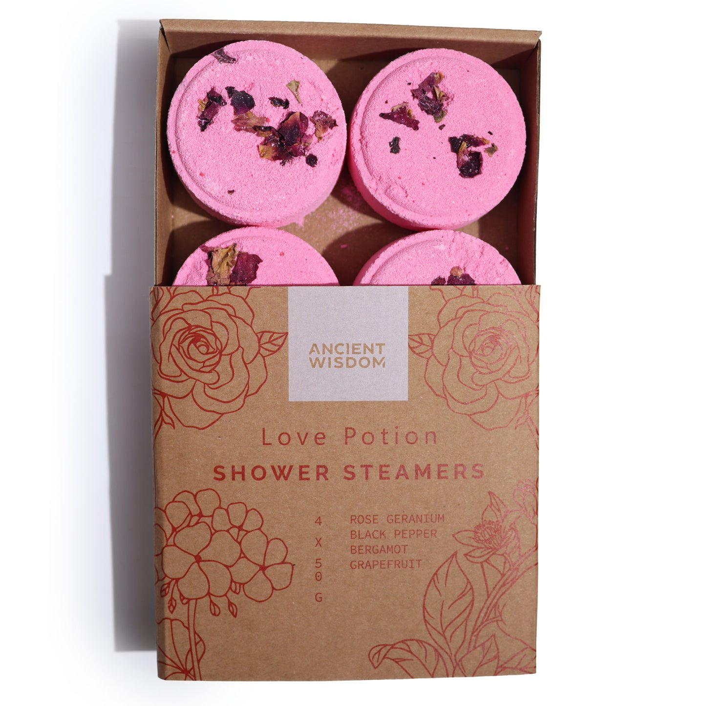 Zen shower steamers bath bombs therapy wellness gift set Love Potion