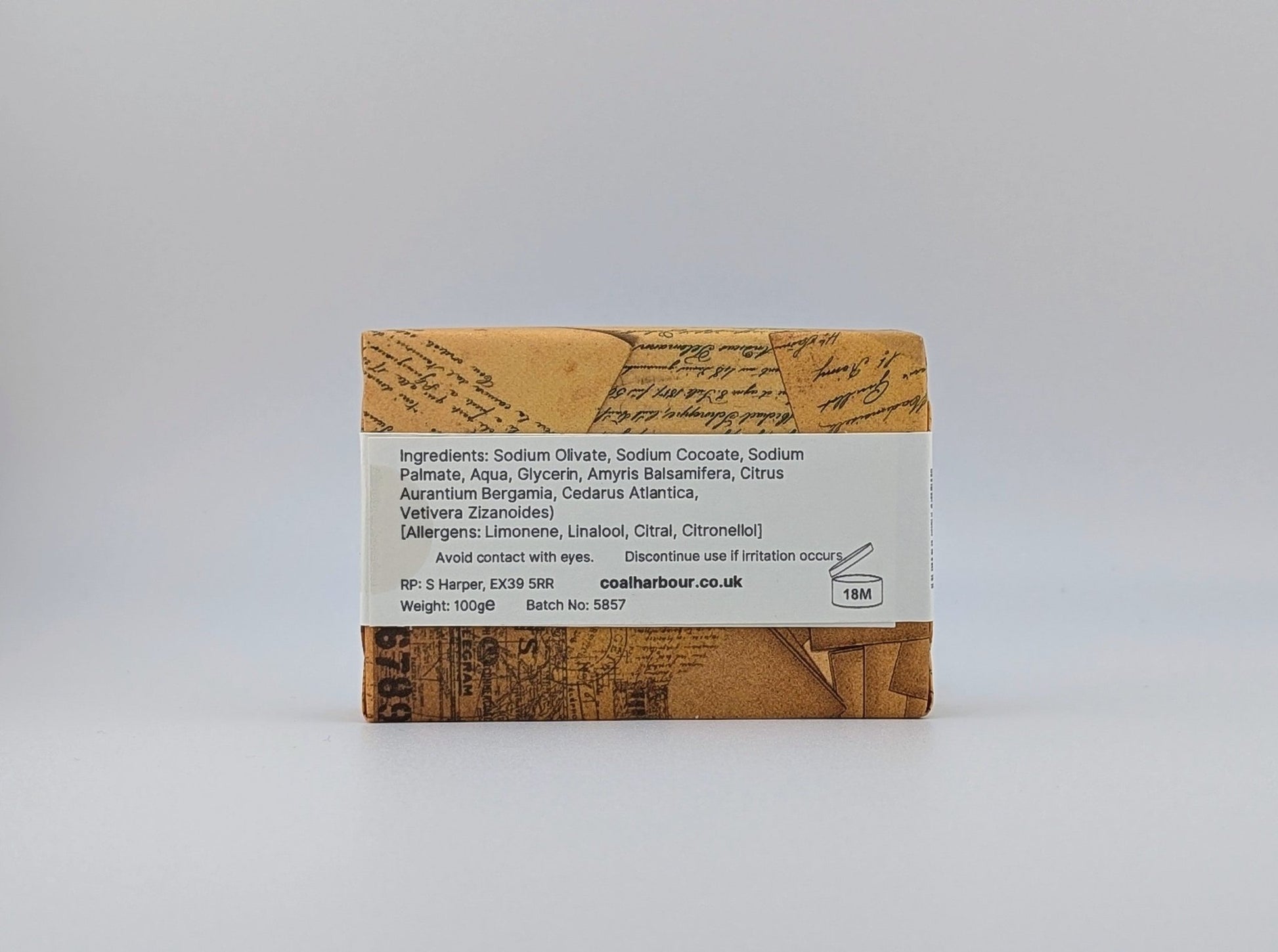 Amyris, Cedarwood & Bergamot Hair and Body Bar 100g - Coal Harbour