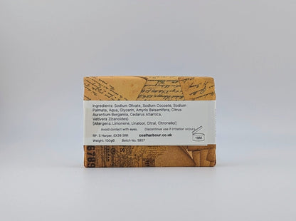 Amyris, Cedarwood & Bergamot Hair and Body Bar 100g - Coal Harbour