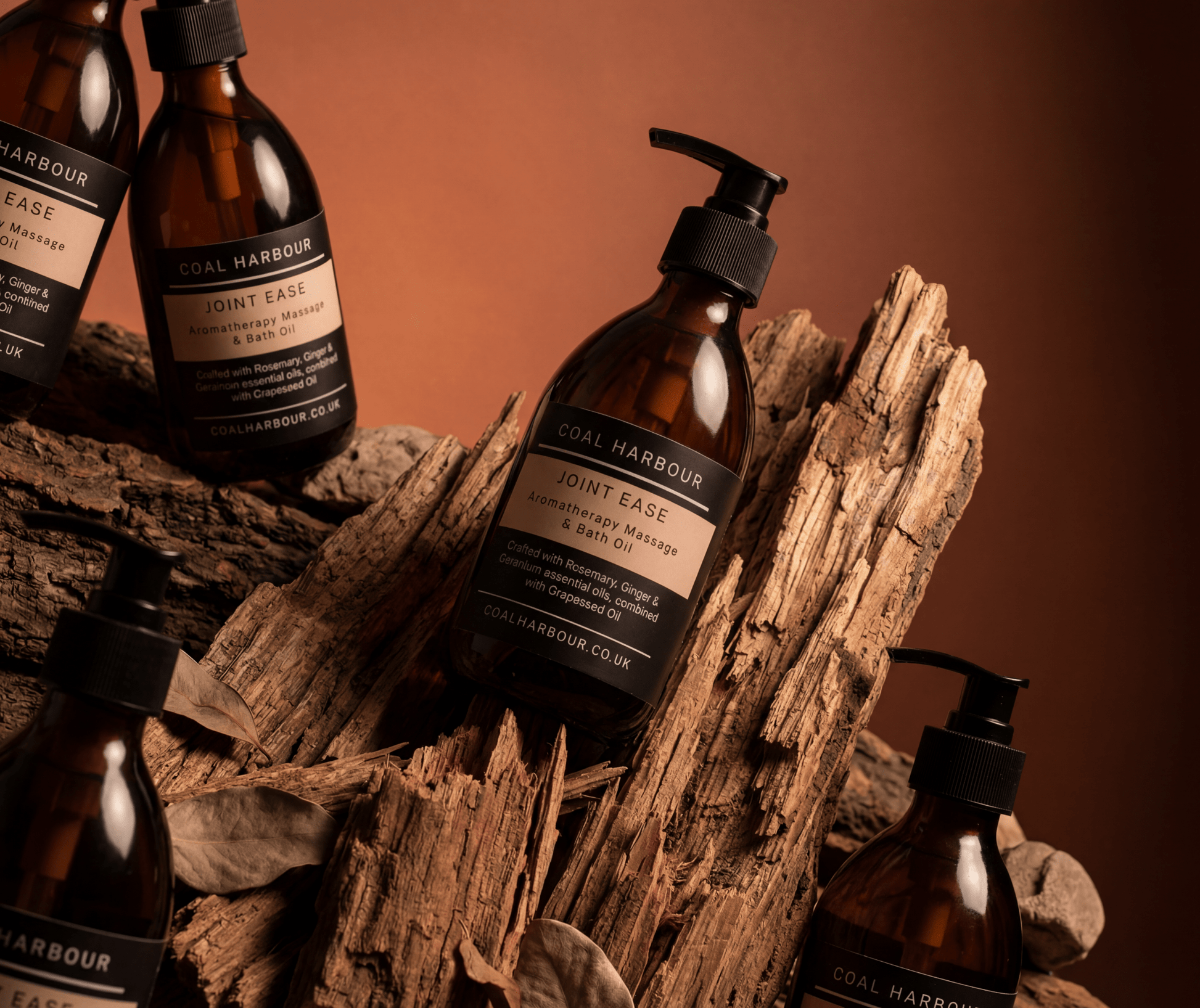Aromatherapy Massage and Bath Oil - Joint Ease with Rosemary, Ginger & Geranium Essential Oils - Coal Harbour