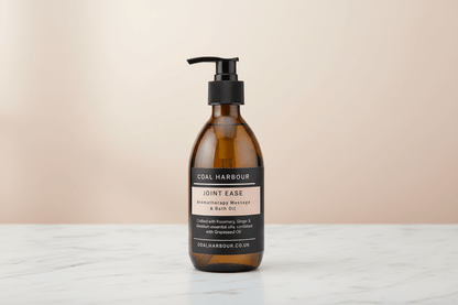 Aromatherapy Massage and Bath Oil - Joint Ease with Rosemary, Ginger & Geranium Essential Oils - Coal Harbour