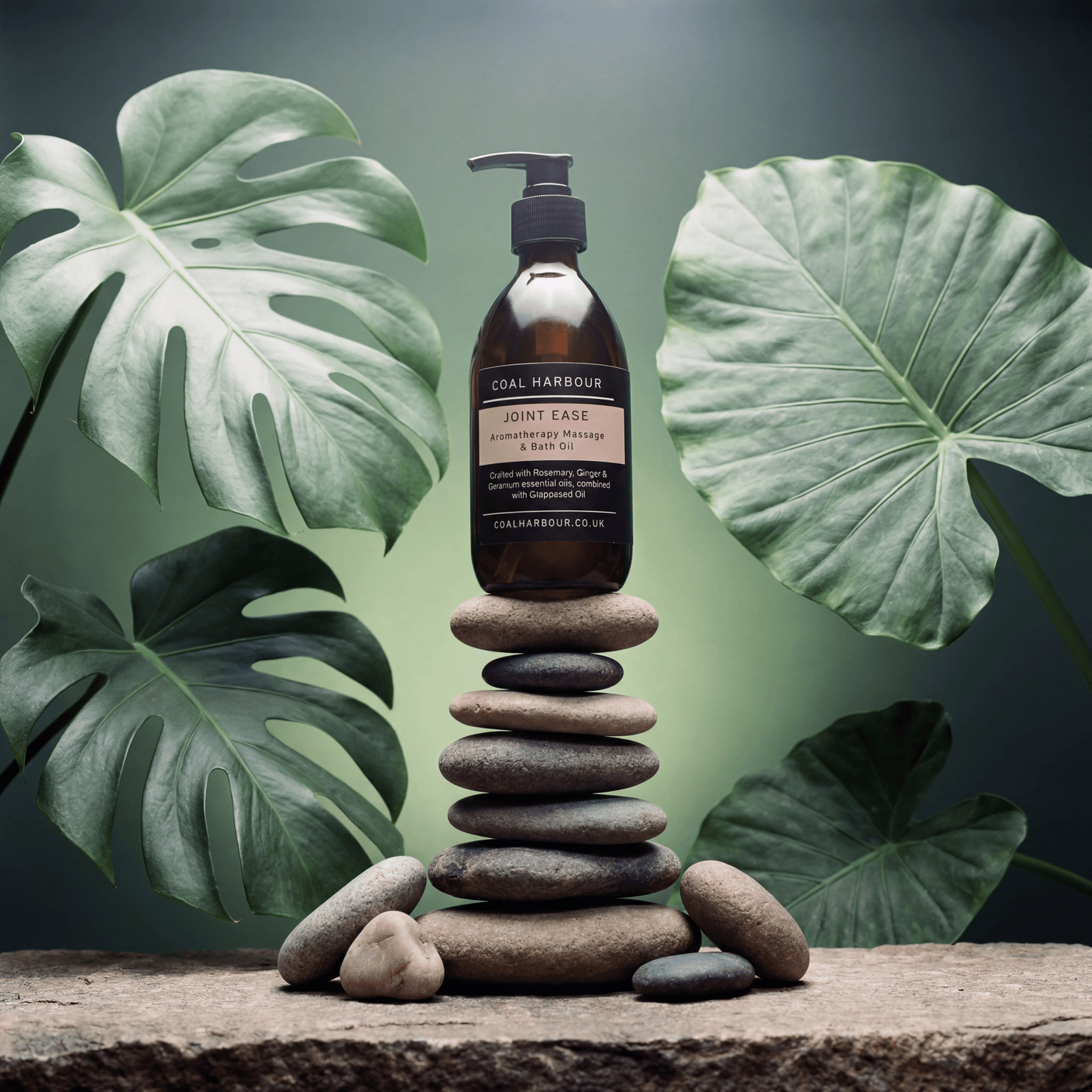 Aromatherapy Massage and Bath Oil - Joint Ease with Rosemary, Ginger & Geranium Essential Oils - Coal Harbour