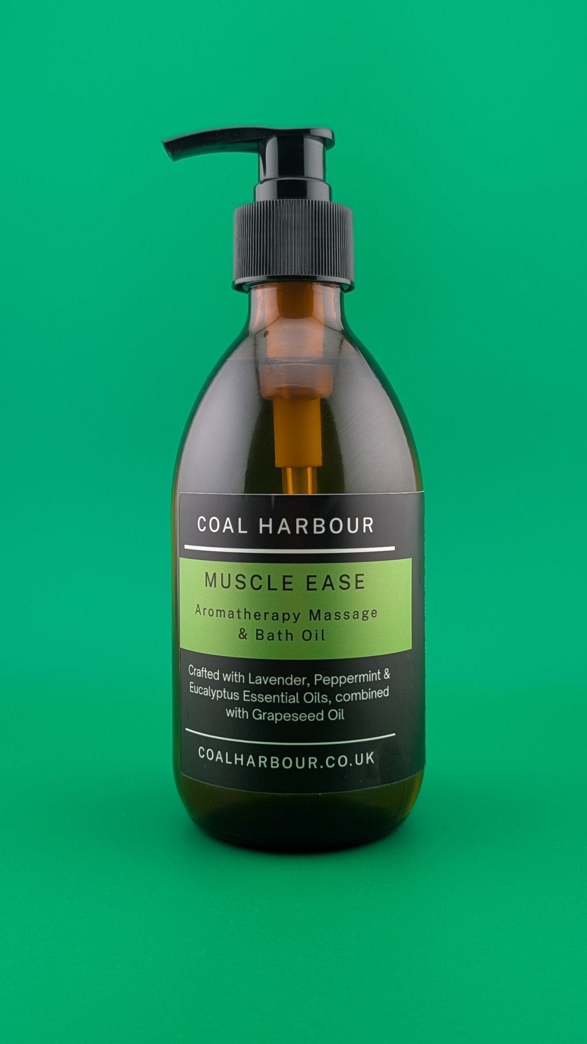 Aromatherapy Massage and Bath Oil - Muscle Ease with Lavender, Peppermint & Eucalyptus Essential Oils - Coal Harbour