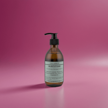 Aromatherapy Massage and Bath Oil - Muscle Ease with Lavender, Peppermint & Eucalyptus Essential Oils - Coal Harbour