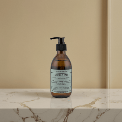 Aromatherapy Massage and Bath Oil - Muscle Ease with Lavender, Peppermint & Eucalyptus Essential Oils - Coal Harbour