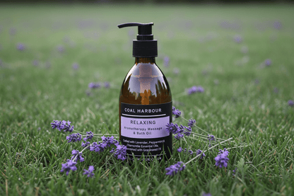 Aromatherapy Massage and Bath Oil - Relaxing With Lavender, Peppermint & Chamomile Essential Oils - Coal Harbour