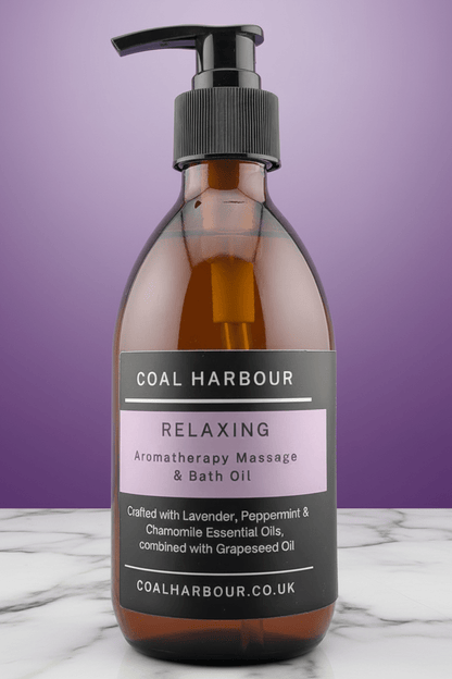 Aromatherapy Massage and Bath Oil - Relaxing With Lavender, Peppermint & Chamomile Essential Oils - Coal Harbour