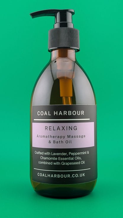 Aromatherapy Massage and Bath Oil - Relaxing With Lavender, Peppermint & Chamomile Essential Oils - Coal Harbour