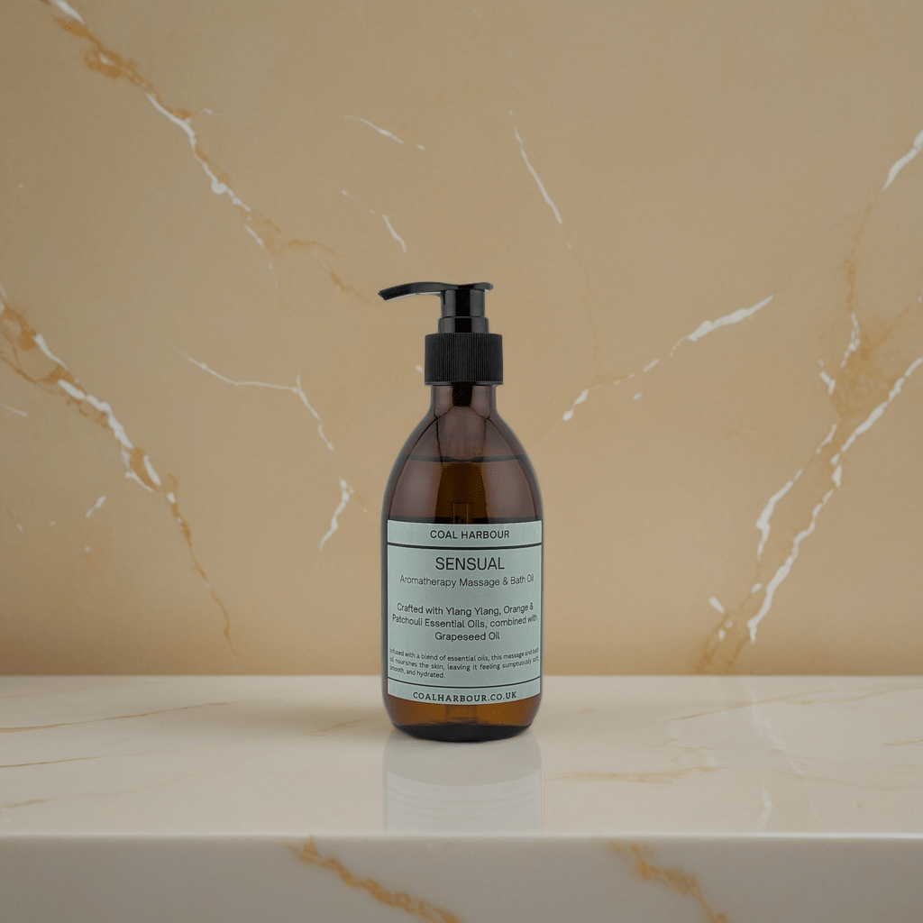Aromatherapy Massage and Bath Oil - Sensual with Ylang Ylang, Orange & Patchouli Essential Oils - Coal Harbour