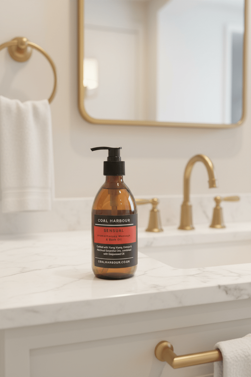 Aromatherapy Massage and Bath Oil - Sensual with Ylang Ylang, Orange & Patchouli Essential Oils - Coal Harbour